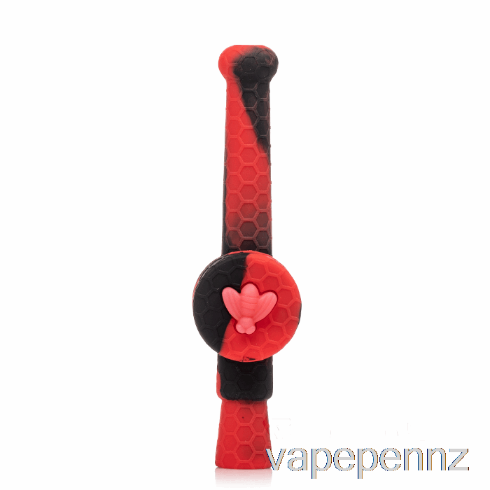 Stratus Reclaimer Honey Dipper Silicone Dab Straw Crimson (Black / Red) VAPE NZ